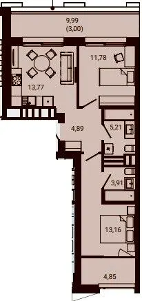 ЖК Nobl — 60.6 м²