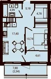 ЖК Nobl — 50 м²