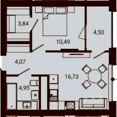 ЖК Nobl — 44.6 м²