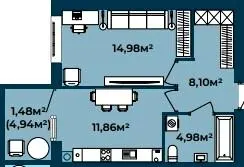 ЖК Європейські Липки — 41.4 м²