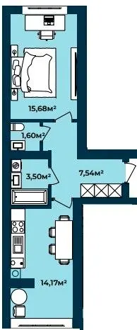 ЖК Європейські Липки — 42.5 м²
