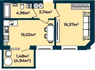 ЖК Європейські Липки — 41.8 м²