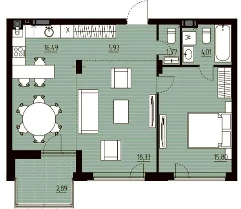ЖК Wellness Park — 65.2 м²