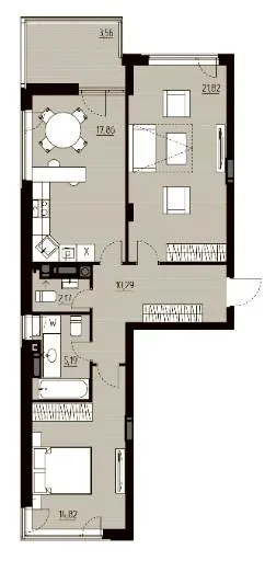 ЖК Wellness Park — 75.9 м²