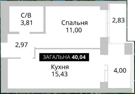 ЖК Soborniy — 40 м²