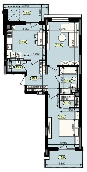 ЖК Статус Парк — 67.4 м²