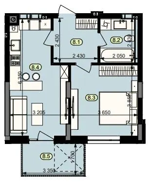 ЖК Статус Парк — 44.2 м²