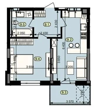 ЖК Статус Парк — 44.3 м²