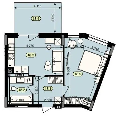 ЖК Статус Парк — 47.6 м²
