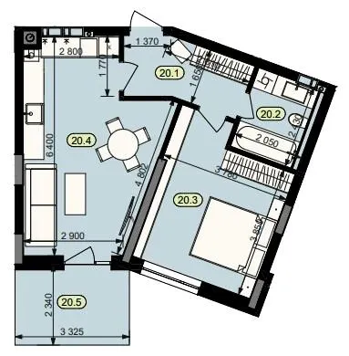 ЖК Статус Парк — 50.5 м²