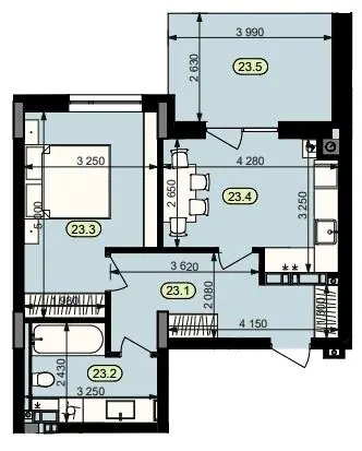 ЖК Статус Парк — 46.3 м²