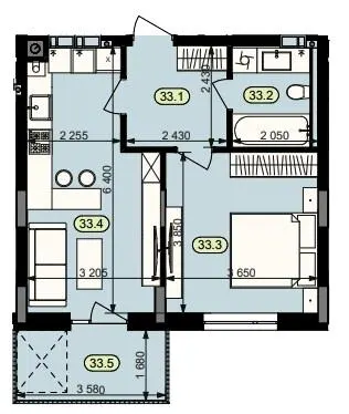 ЖК Статус Парк — 44.3 м²