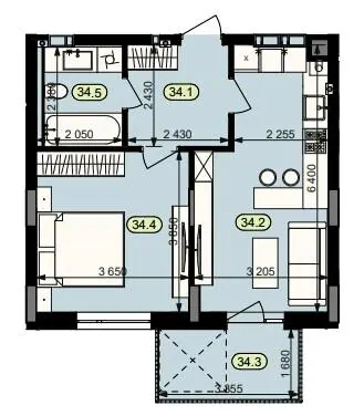 ЖК Статус Парк — 44.2 м²