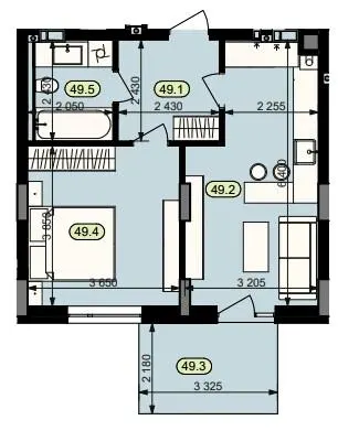 ЖК Статус Парк — 44.8 м²