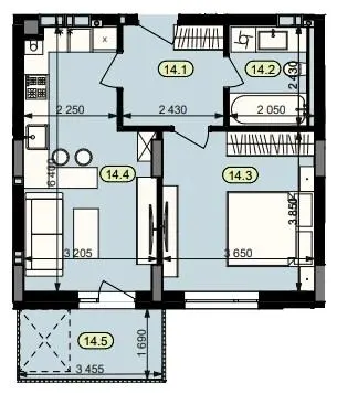 ЖК Статус Парк — 48.3 м²
