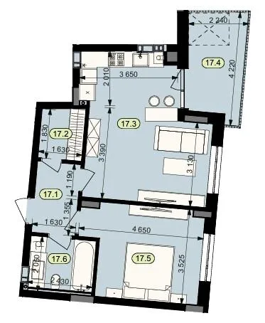 1-комнатная квартира, 52 м², вул. Ясна, 49, Брюховичи — фото 1