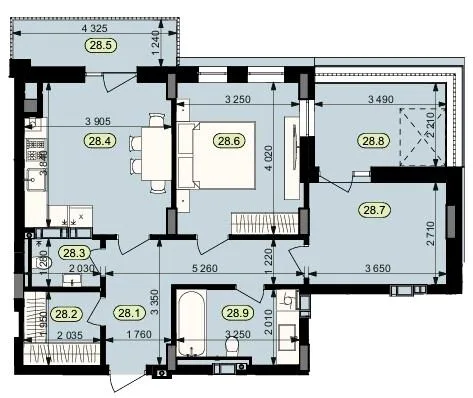 2-комнатная квартира, 65 м², вул. Ясна, 49, Брюховичи — фото 1
