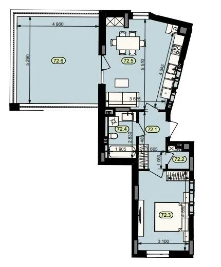 ЖК Статус Парк — 58.5 м²