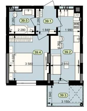 ЖК Статус Парк — 40.3 м²