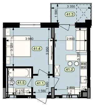 ЖК Статус Парк — 39.4 м²