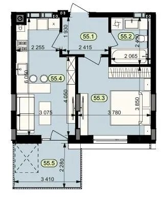 ЖК Статус Парк — 42.9 м²