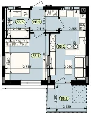 ЖК Статус Парк — 42.7 м²