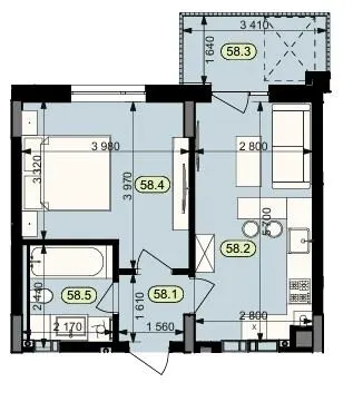 ЖК Статус Парк — 39 м²