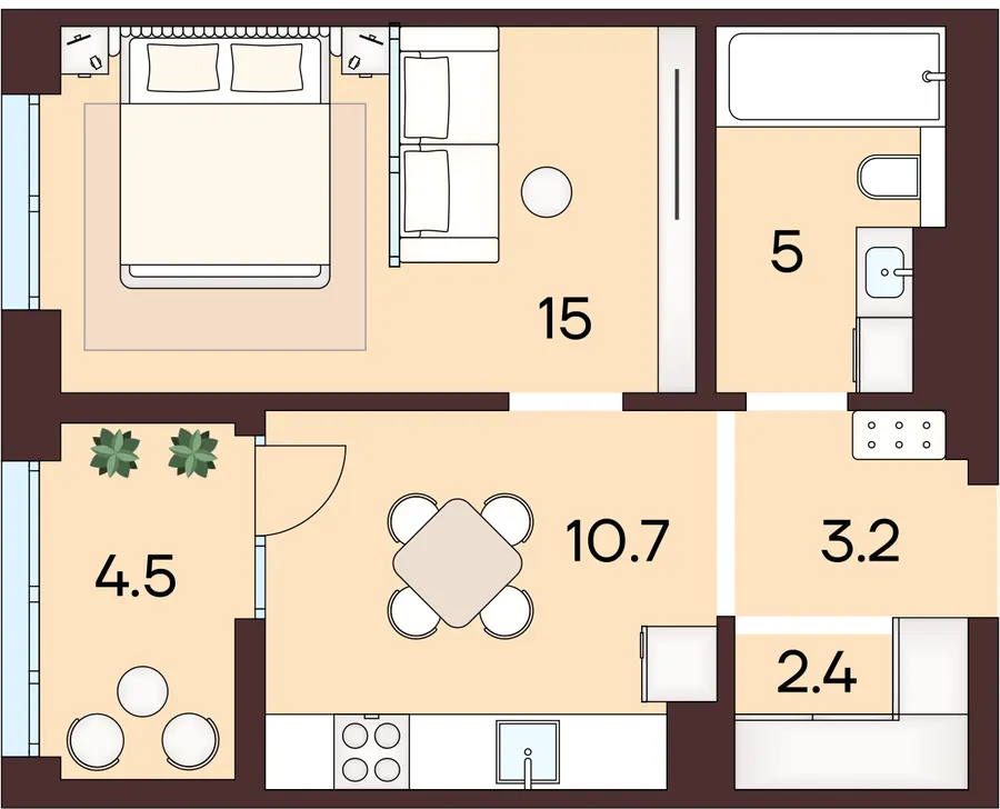 ЖК ЯРОВИЦЯ — 40.8 м²