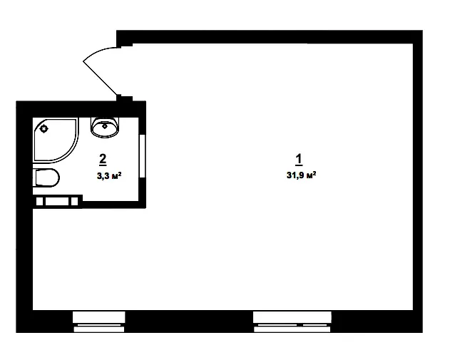 ЖК City Lake — 35.2 м²