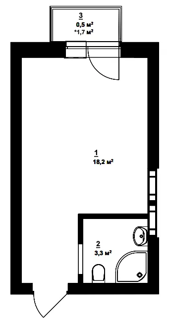 ЖК City Lake — 22 м²