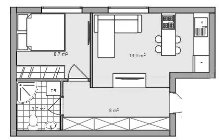 ЖК Europian Residences — 35 м²