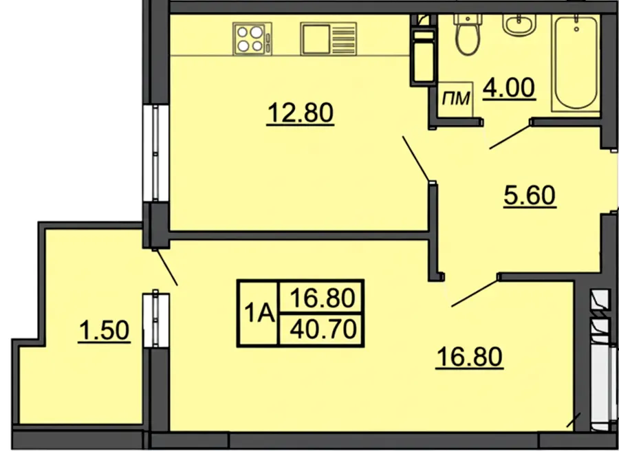 ЖК Onix — 40.7 м²