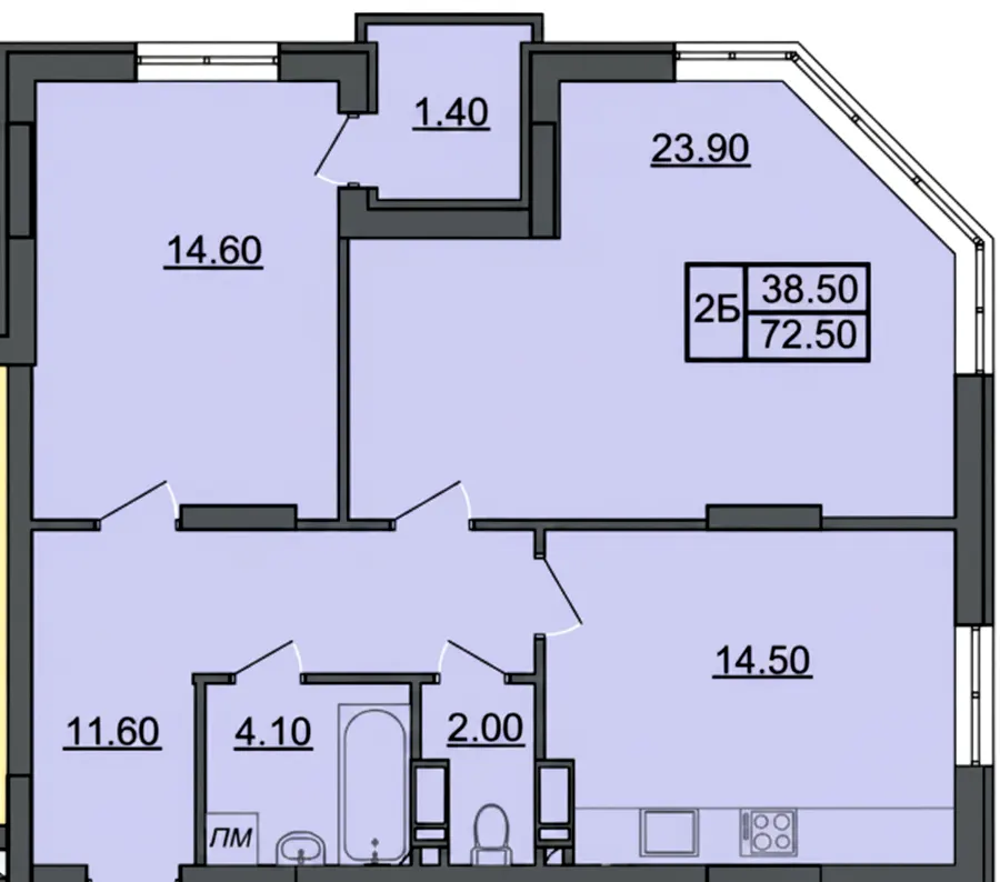 ЖК Onix — 72.5 м²
