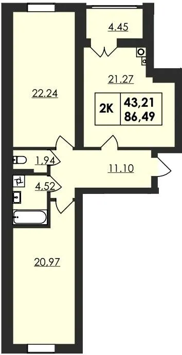ЖК Магістратський — 86.5 м²