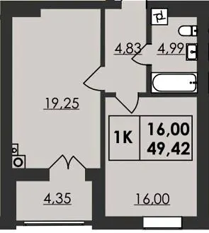 ЖК Магістратський — 49.4 м²