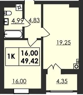 ЖК Магістратський — 49.4 м²