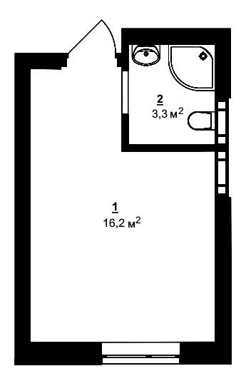 ЖК City Lake — 19.5 м²