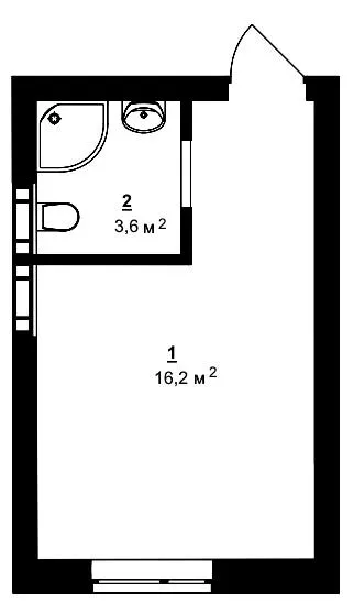 ЖК City Lake — 19.6 м²