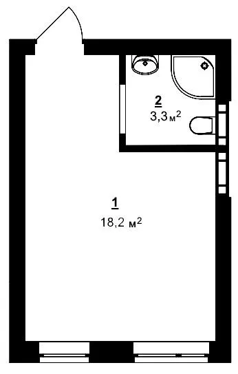 ЖК City Lake — 21.5 м²