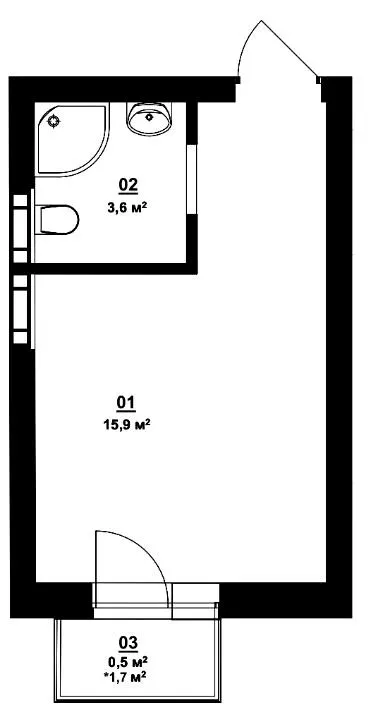 ЖК City Lake — 20 м²