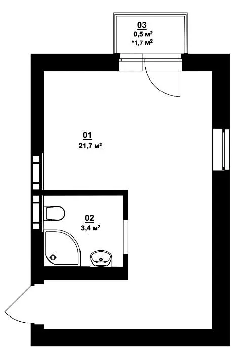 ЖК City Lake — 25.6 м²