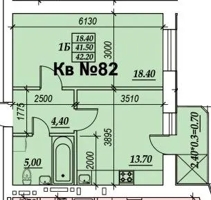 ЖК Parkside — 42.2 м²