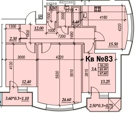 ЖК Parkside — 87.8 м²