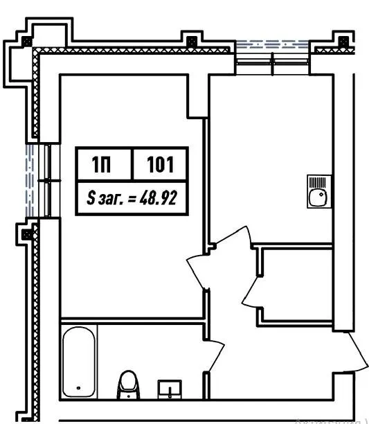 Апарт-готель Riviera aparts — 48.9 м²