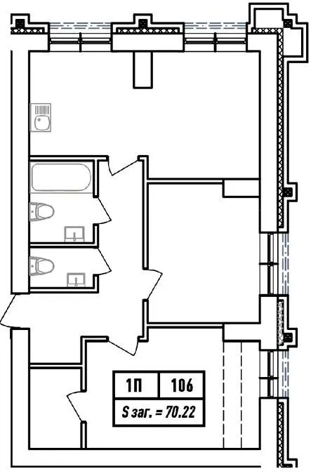 Апарт-готель Riviera aparts — 70.2 м²