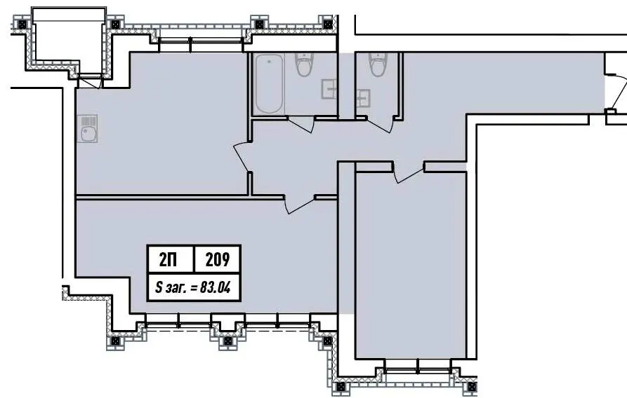 Апарт-готель Riviera aparts — 83 м²