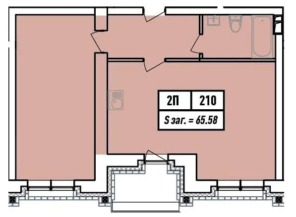 Апарт-готель Riviera aparts — 65.6 м²