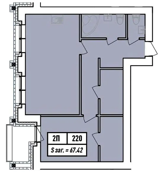 Апарт-готель Riviera aparts — 67.4 м²