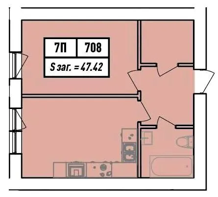 Апарт-готель Riviera aparts — 47.4 м²