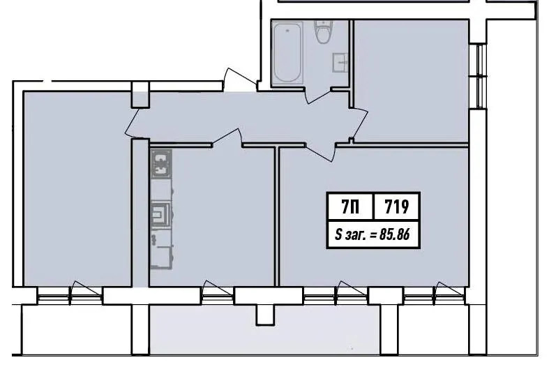 Апарт-готель Riviera aparts — 85.9 м²